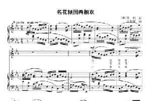 名花倾国两相欢（正谱） 民歌谱