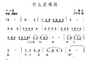 什么是祖国（王森词 方智诺曲） 民歌谱